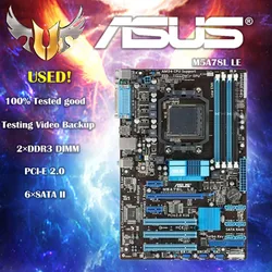 Asus-Placa Mãe Desktop Original, Soquete AMD 760G, AM3 + DDR3, 32G, SATA2, USB 2.0, ATX, M5A78L LE