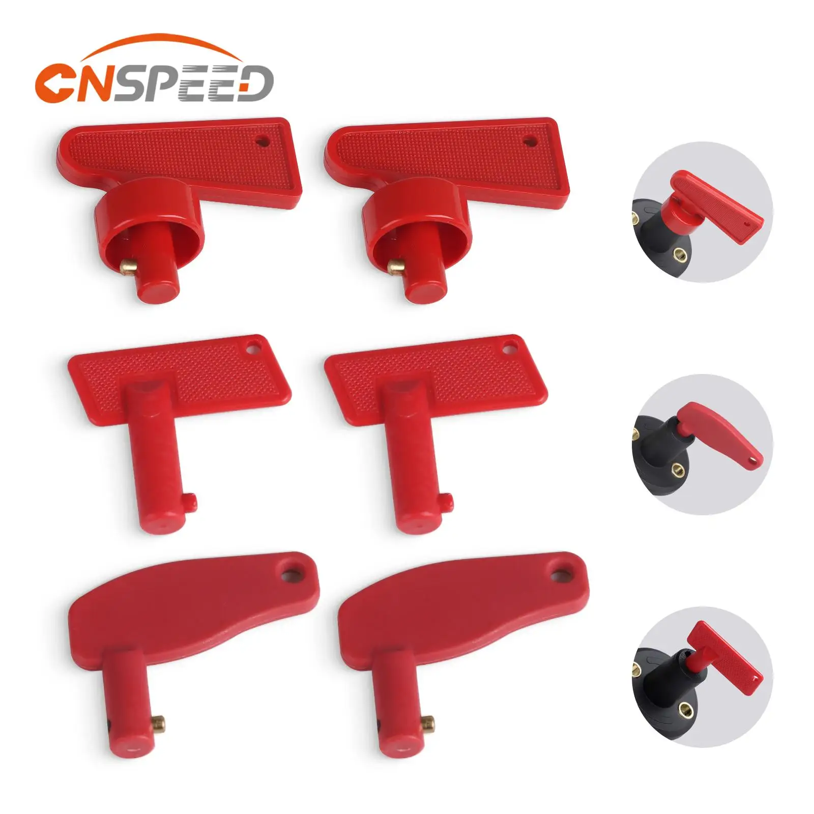

Cut Off Switch Car Van Boats 2PCS Spare Key For Battery Isolator Switch Power Kill For Yacht Electric Vehicle ABS Plastic Red