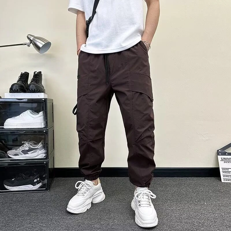 

Уличные байкерские мужские брюки, простые уличные самые дешевые высококачественные роскошные нейлоновые модные брюки, повседневные длинные мужские брюки-карго в стиле эмо