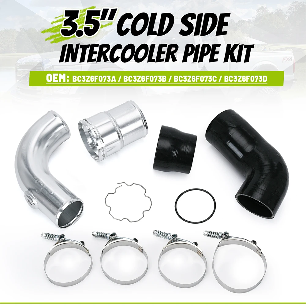 Cold Side Intercooler Pipe Upgrade Kit For 11-16 Ford Powerstroke 6.7L F-250 F-350 F-450 BC3Z6F073A BC3Z6F073B