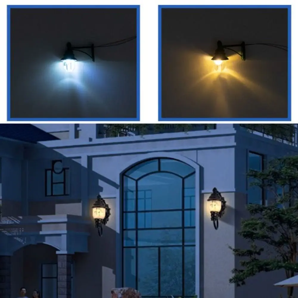 1.7*1.8 cm/2.2*2.7 cm maison de poupée applique ABS métal matériel 12V jardin cour lumière LED maison de poupée jardin décor