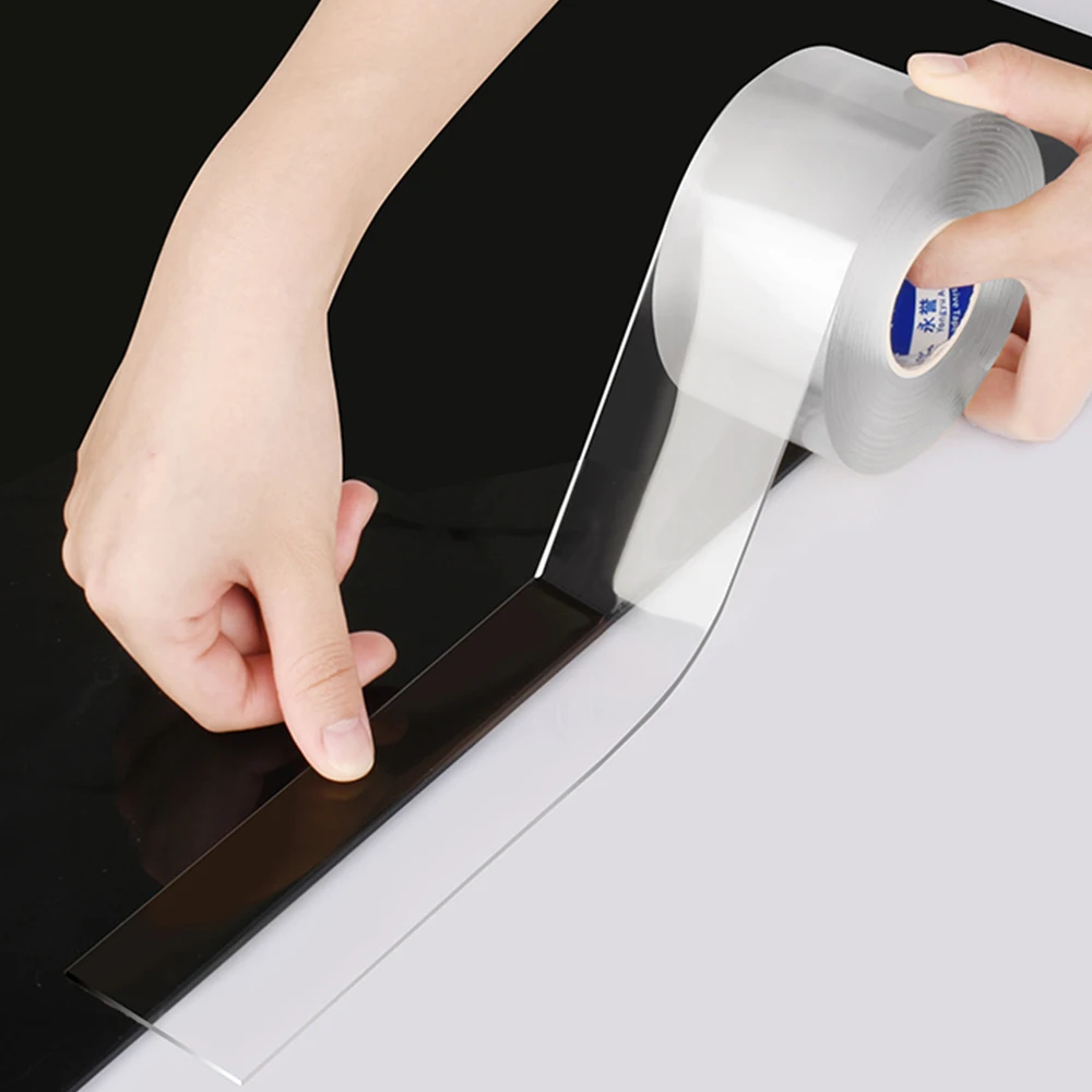 Single Sided Nano Tape Transparent Collision Avoidance Protect Adhesive Tapes Cleanable Kitchen Bathroom Supplies Tapes