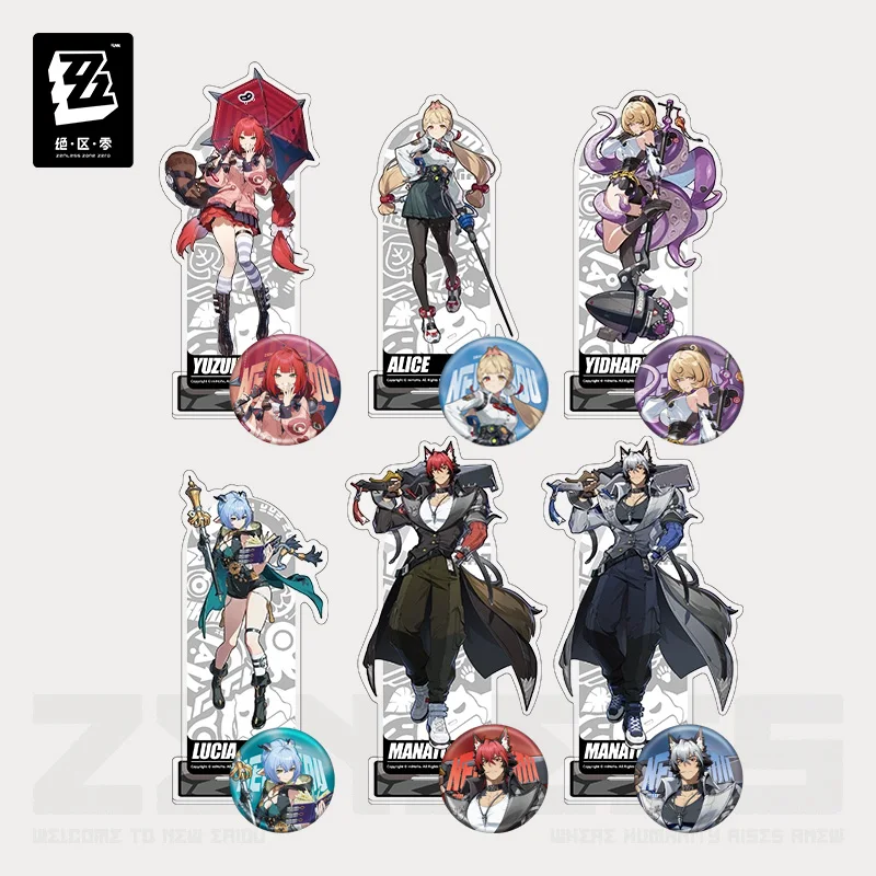 Sunsyea Zenless Zone Zero Official Merch miHoYo Original LH Series Acrylic Stand Badge Spook Shack