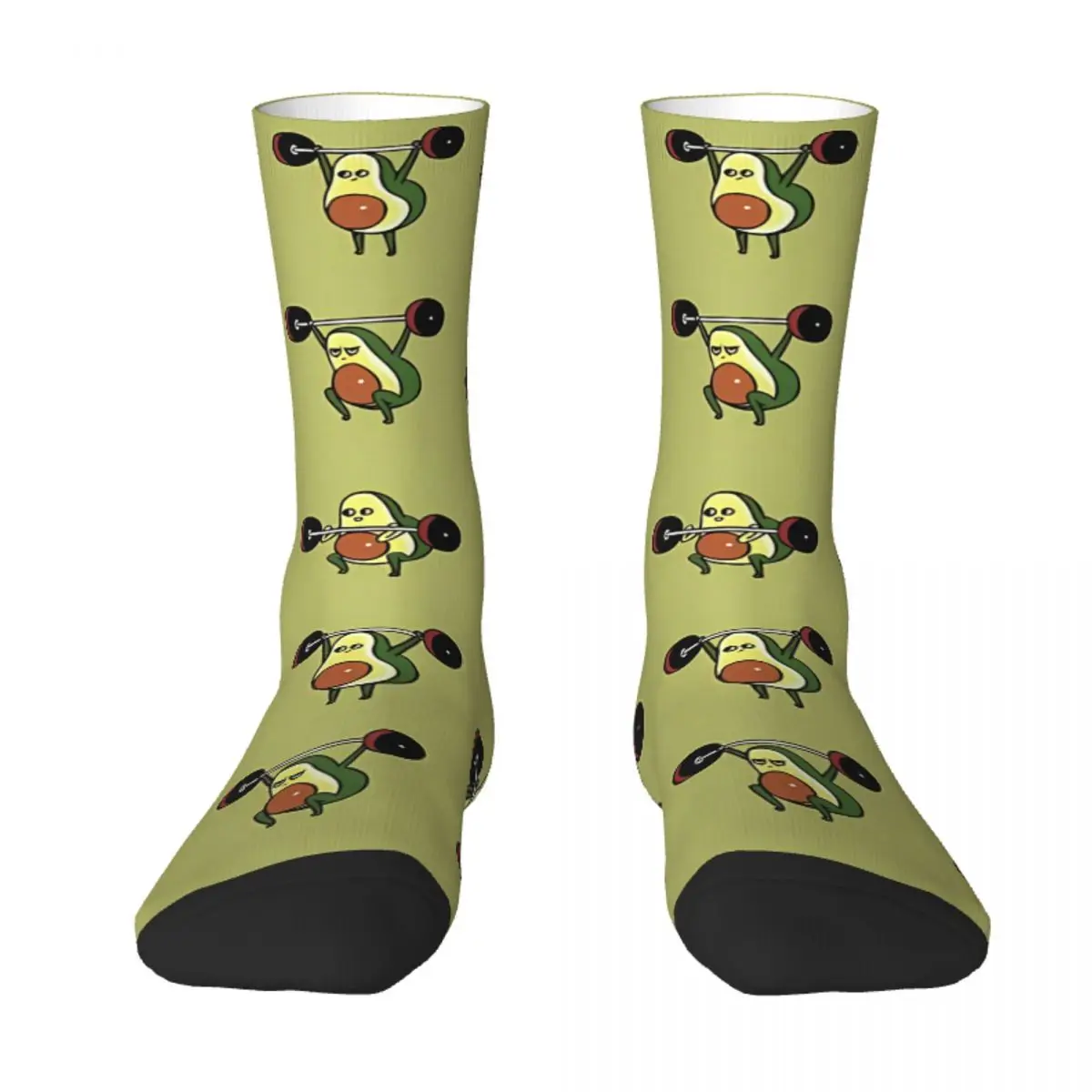 Lifting Fruit Avocado Kawaii Socks Travel Cartoon Pattern Socks