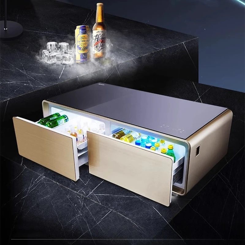 Refrigerator coffee table, living room 2025 new small apartment, light luxury modern multi-functional touch screen