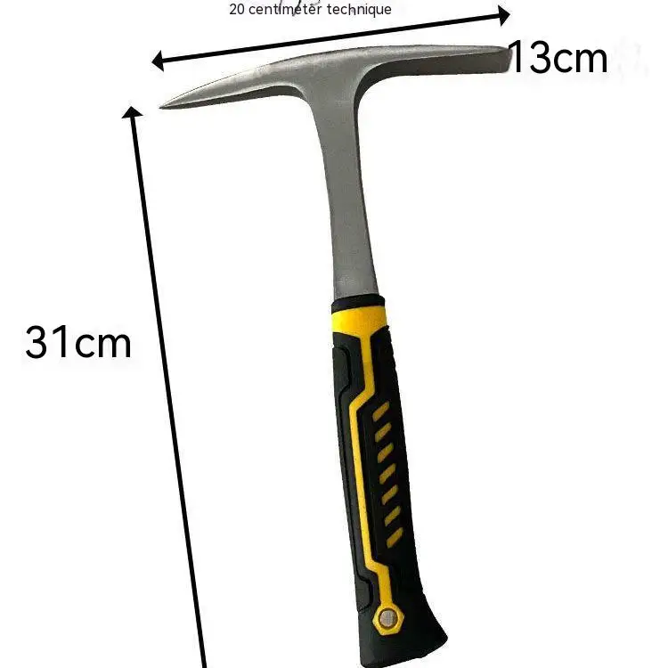 Siamese Mason Hammering Geological Geological Exploration Archaeological Hammer Plastic-coated Life-saving Blasting Hammer