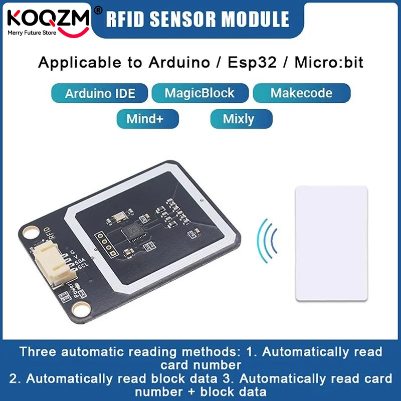 NFC RFID Module RC522 MFRC-522 PN532 RDM6300 Kits S50 13.56 Mhz 125Khz With Tags I2C Write & Read For ESP32/Microbit