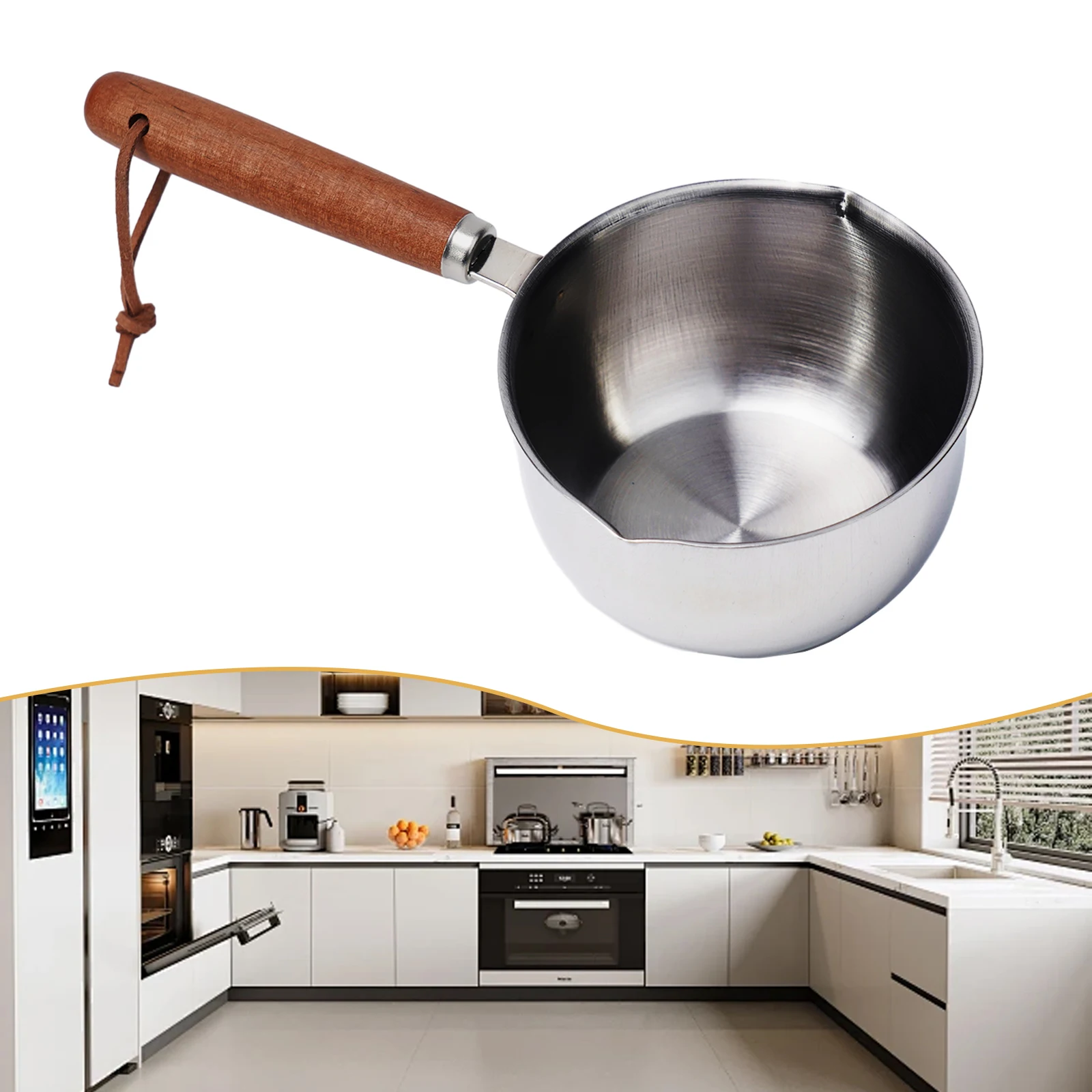 Stainless Steel Mini Frying Pan Boiled Egg Hot Sauce Small Pot Cooking Butter Melting Pot Mini Soup Milk Pot Multifunctional