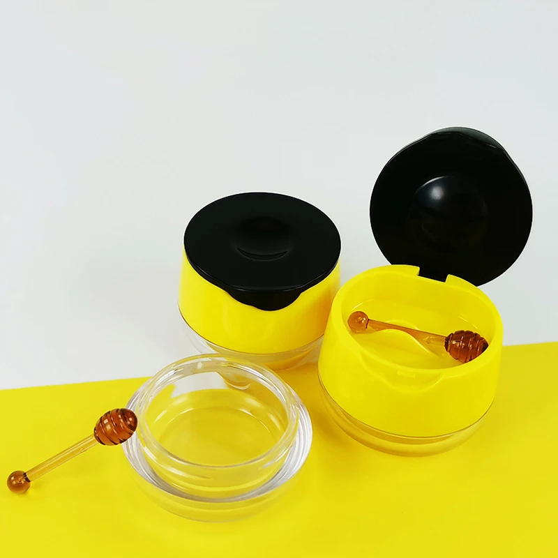 6g Empty Lip Masque Box With Spoon Multi-purpose Refillable Convenient Travel Empty Lip Balm Makeup Jar Pot