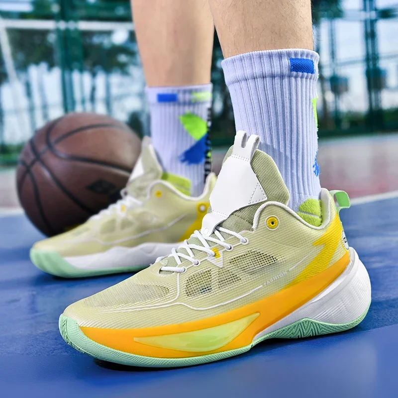 High-quality Men\'s Basketball Shoes Women Original Basketball Sneakers Men Outdoor Rubber Anti Slip Sports Training Shoes Male