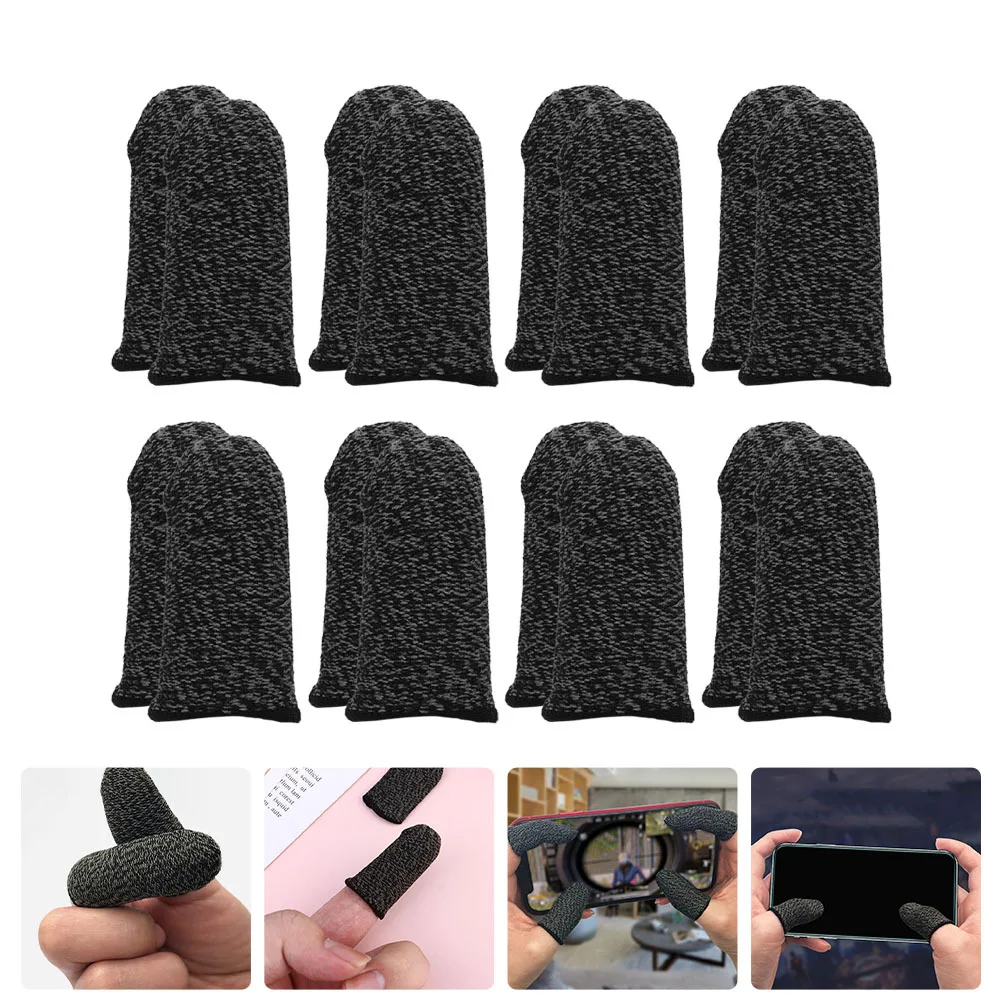 

8Pairs Game Finger Sleeve Sweat-Resistant Breathable Touch Screen Protector Lightweight Portable Finger Covers for Mobile Gaming