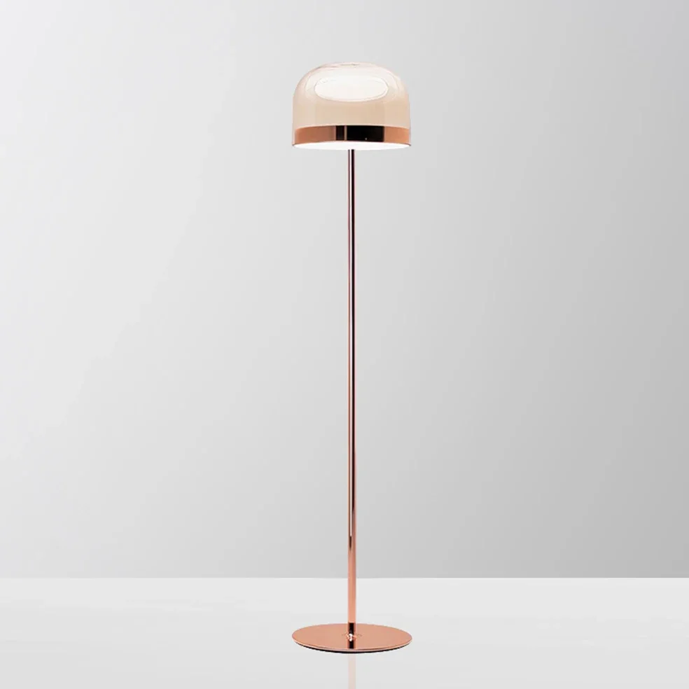 

Italian Creative Led Floor Lamp Postmodern Luxury Rose Gold Black Living Room Bedroom Bedside Decor Glass Floor Light Fixture