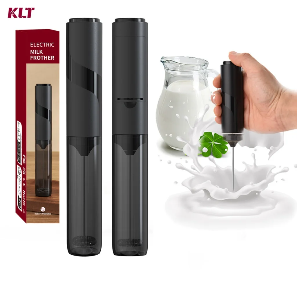 KLT Electric Milk Frother Efficient Mixing Light Compact Food Grade Material For Coffee Frappe Latte Matcha Hot Chocolate