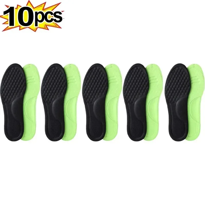 

2/10 Pairs Soft Memory Foam Shoe Insoles for Men Women Comfortable Cushioning Foot Pads Absorbs Sweat Odor Control