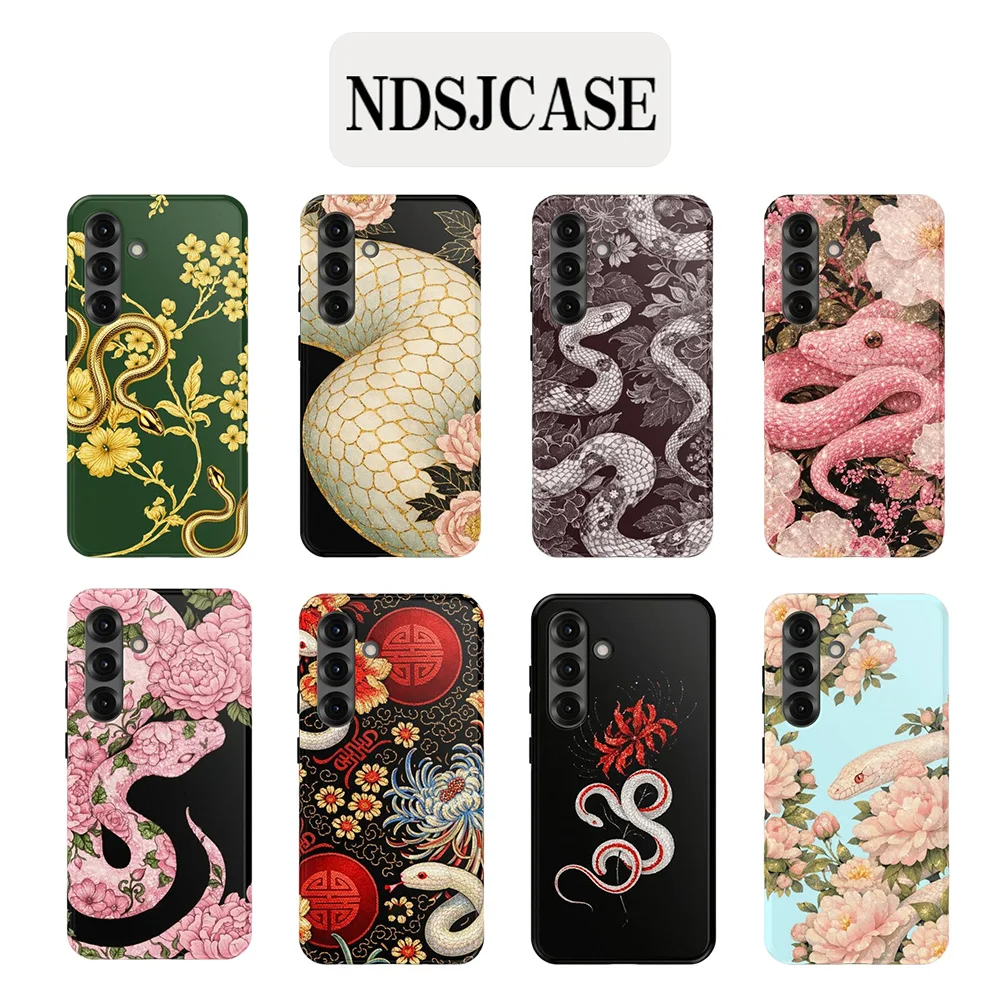 Luxury Clmj lycoris monerith Phone Case for Samsung Galaxy S20 S23 S24 S25 S26 FE Plus Ultra Edge 4G 5G Double-layer Back Cover