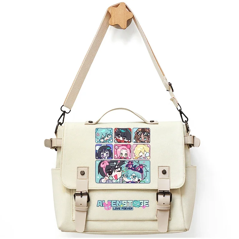 Anime Game Peripheral Alien Stage Ivti Theme Cartoon Canvas Messenger Bag Cosplay Casual Schoolbag Student Handbag Gift