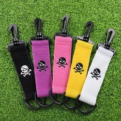 1/2pc Golf Hang Gloves Magic Tape with Carabiner Hook Skull Head Double-sided Small Hanging Can Be Hung On The Ball Bag Or Pants