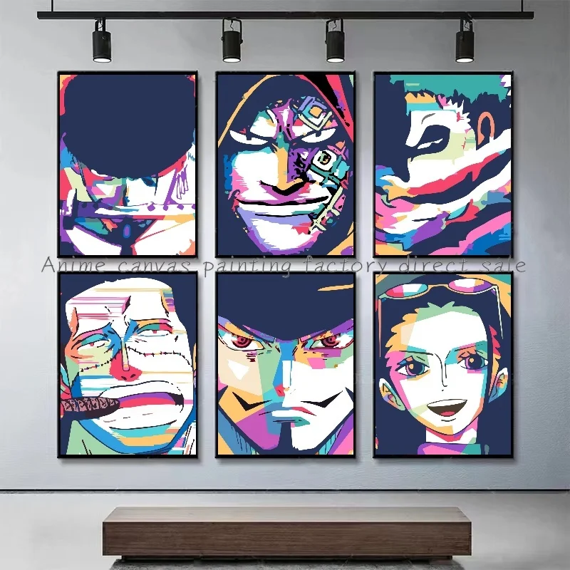 Japanese Trend Anime One Piece Retro Canvas Painting Art Poster Printing Mural Cafe Bar Home Wall Fashion Aesthetic Decoration