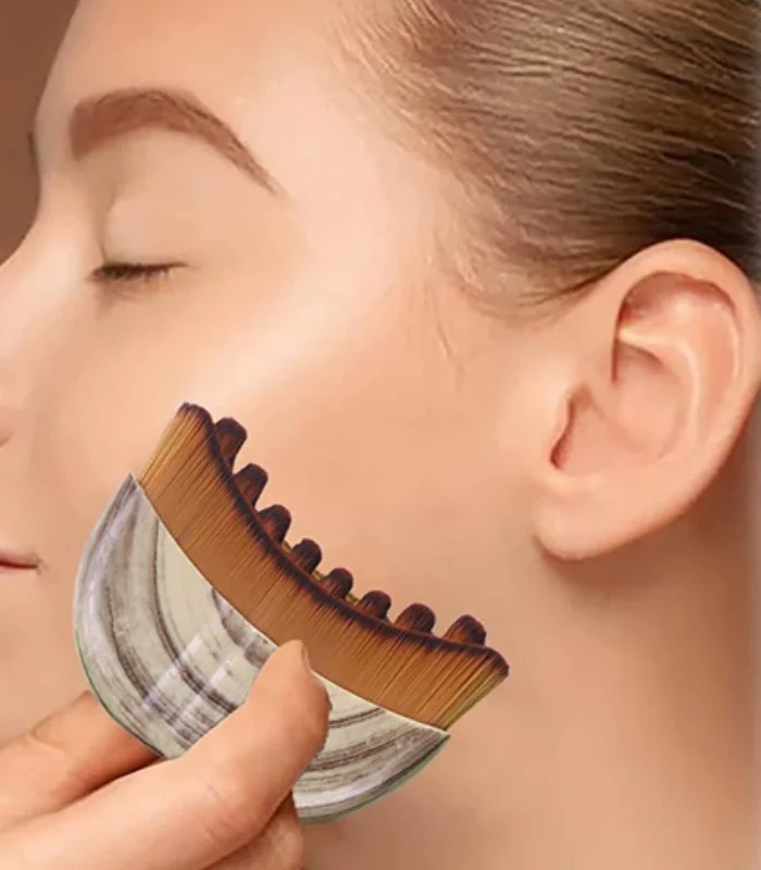 Portable Lymphatic Contour Face Brush Multi-function Chin Reduce Puffiness Lymphatic Drainage Face Brushs Facial Sculpting Tool