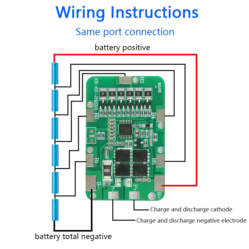 BMS 6S 22V 5A 8A 18650 Li-ion Lithium Battery Pack Protection Board with Balanced for Solar Street Light Sprayer