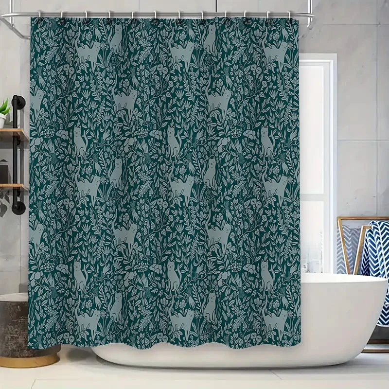 

Boho Shower Curtain Nature Trees Floral Botanical Forest Backdrop Bathroom Decor Vintage Rustic Farmhouse Shower Curtain Set