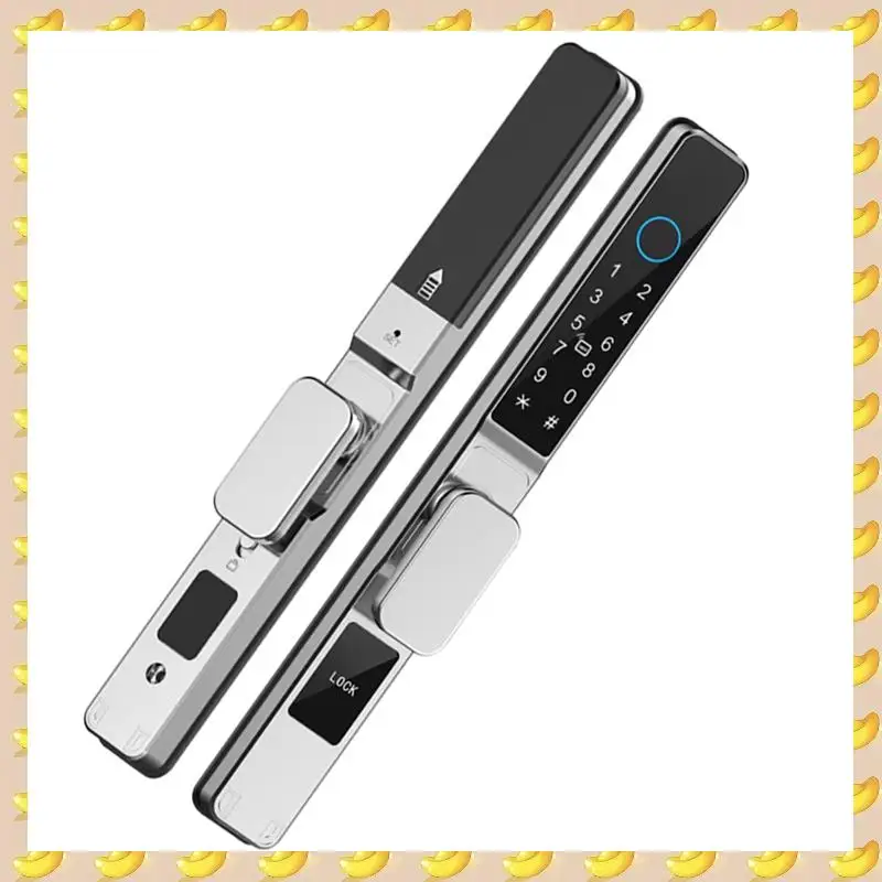 

A45U Tuya Wifi App Waterproof Smart Aluminum Door Lock Double Hook Mortise Fingerprint Password Electronic Sliding Door Lock B