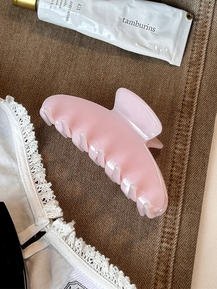 Jelly Light Pink Hair Claw Clip Women Hair Clips Sweet Hair Accessories for Girls