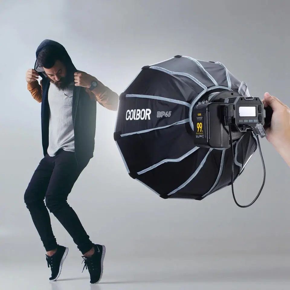 COLBOR PA31C NATO Hand Grip for CL60 CL100X COB LED Video Light Quick Release Mechanism Removable Silicone Loop