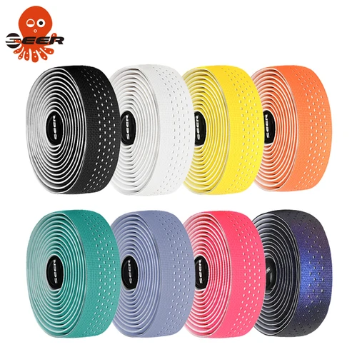 SEER-Cinta para manillar de bicicleta de carretera, cintas antideslizantes de PU EVA, transpirables, amortiguación de ciclismo, correas antivibración