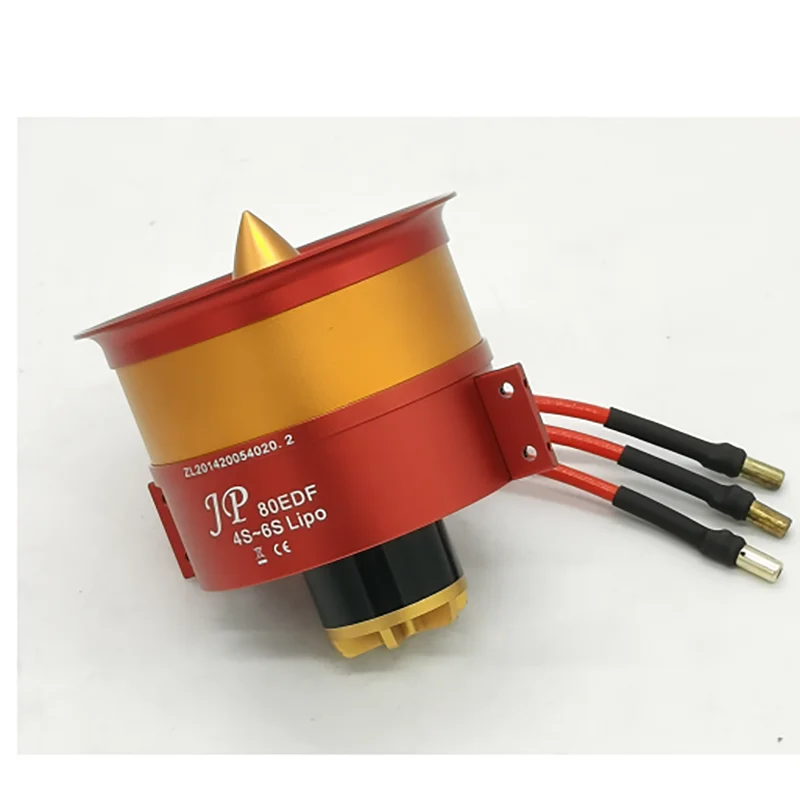 JP 70mm 80mm Fan EDF Set parti canalizzate in metallo 12 pale con motore utilizzare 100A 120A esc per parti di modelli di aeroplani RC