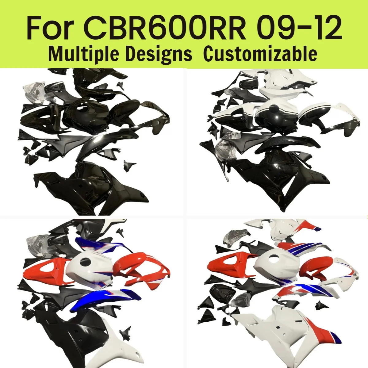 

Комплект обтекателей Prime для Honda CBR600RR 2009-2012, запчасти для мотоциклов CBR 600RR 09-12, неоригинальные обтекатели