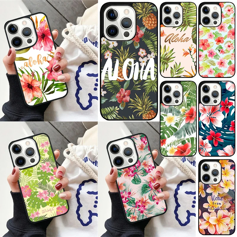 Hawaii Aloha Phone Case for iPhone 16 15 14 12 13 mini PLUS X XS XR 11 PRO MAX Cover Fundas Shell