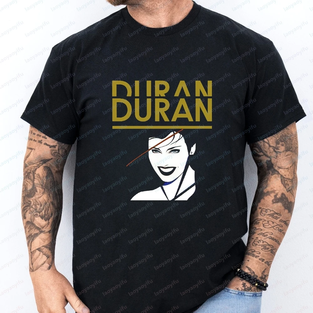 Recém-Lançado. Banda Duran Duran. Camiseta de verão moderna de manga curta, adequada para homens e mulheres. Tamanho Grande.
