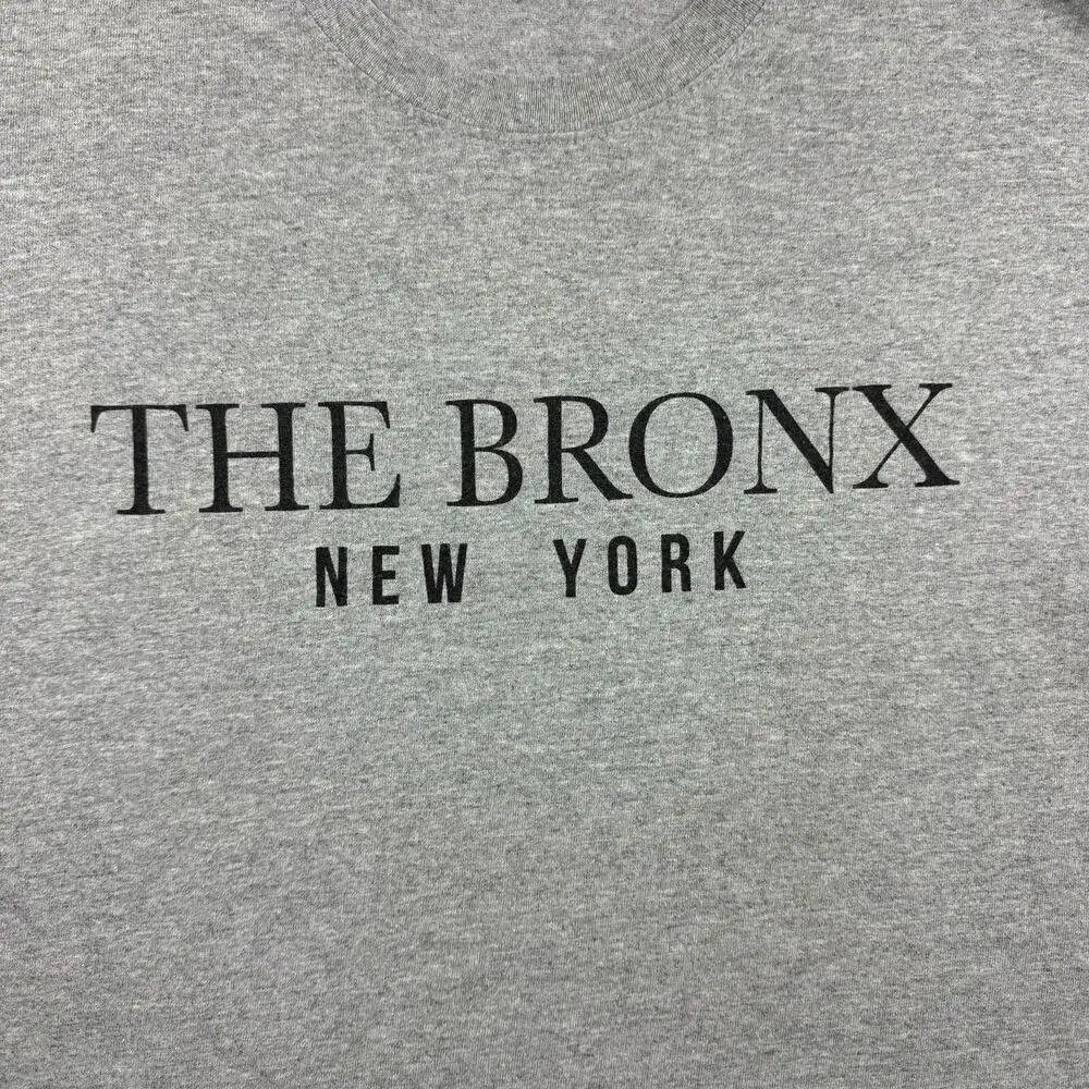 T Shirt Medium Grey New York Bronx T Shirt Summer USA America Tee M