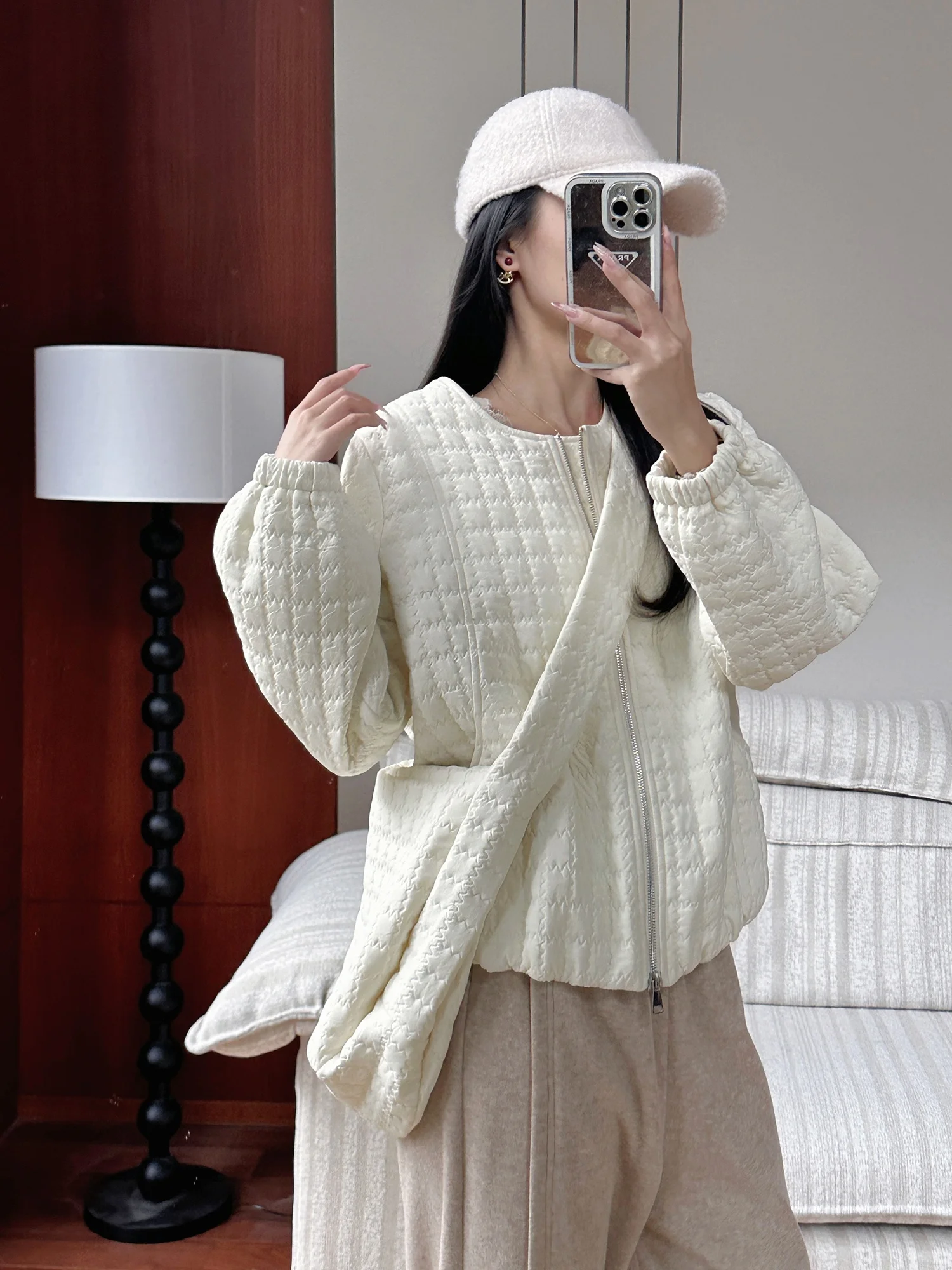 

Warm Sli Casual Heavy-Weighted Faionable Cotton Jaet Women's New Winter Outerwear ME Simple Ele Versatile Coat