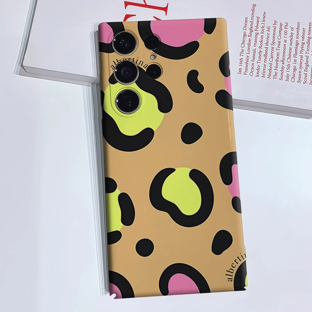 Neon Spot Phone Case for Samsung Galaxy S26 S25 S24 S23 Ultra Plus Luxury Double-layer anti-fall Back Cover
