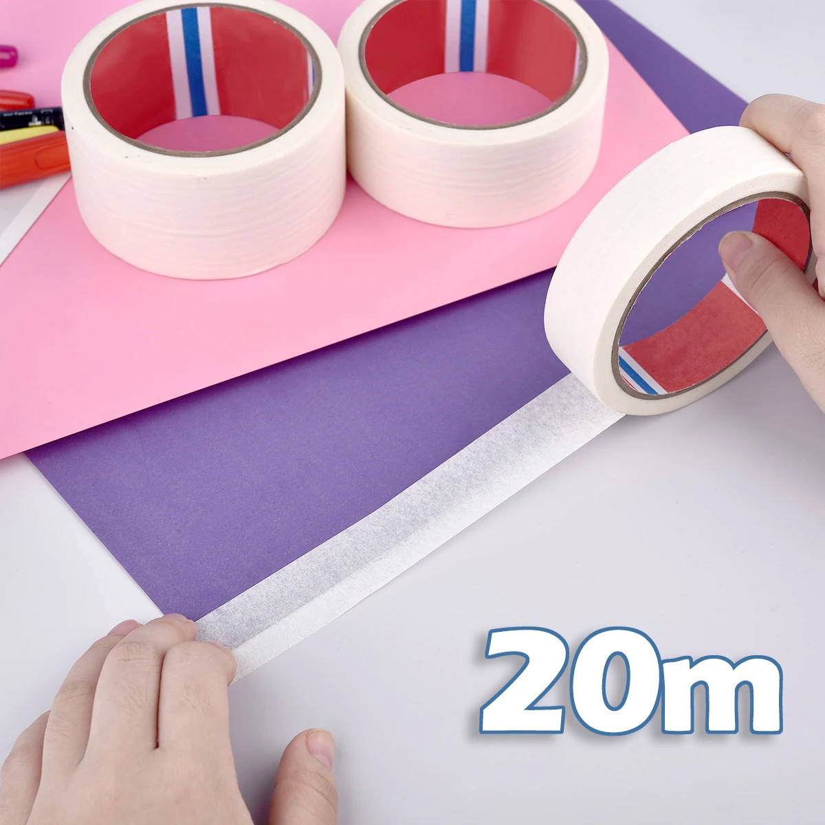 粘着テープ,白いシーリングテープ,装飾紙テープ,車の塗装,シェルター,20m, 25mm, 30mm, 40mm, 50mm