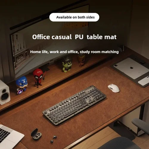 Imagen 2 del producto Alfombrilla de ratón Retro, alfombrilla grande para ratón, impermeable, antideslizante, de gamuza PU, alfombrilla de escritorio para teclado de ordenador, alfombrillas para ratón, accesorios para juegos