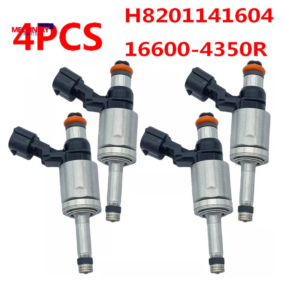 4Pcs Fuel Injectors 4350R0060 For Renault Clio Megane Dacia Duster Lodgy 1.2 TCe H8201141604 16600-4350R