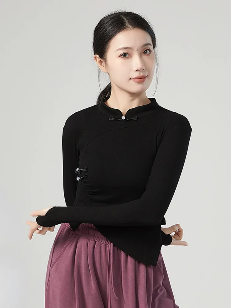 

Dance Costumes Modern Body Ballet Practice Classical Long Sleeved Dance Dress Student Art Examination Top Female Ballroom Dance