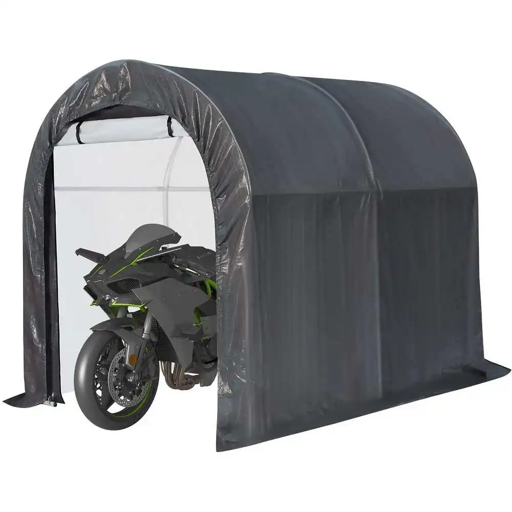 Uv Resistant 6 X 8 Ft Outdoor Storage Shelter Portable Motorcycle Carport Bike Storage Tent Tool Shed