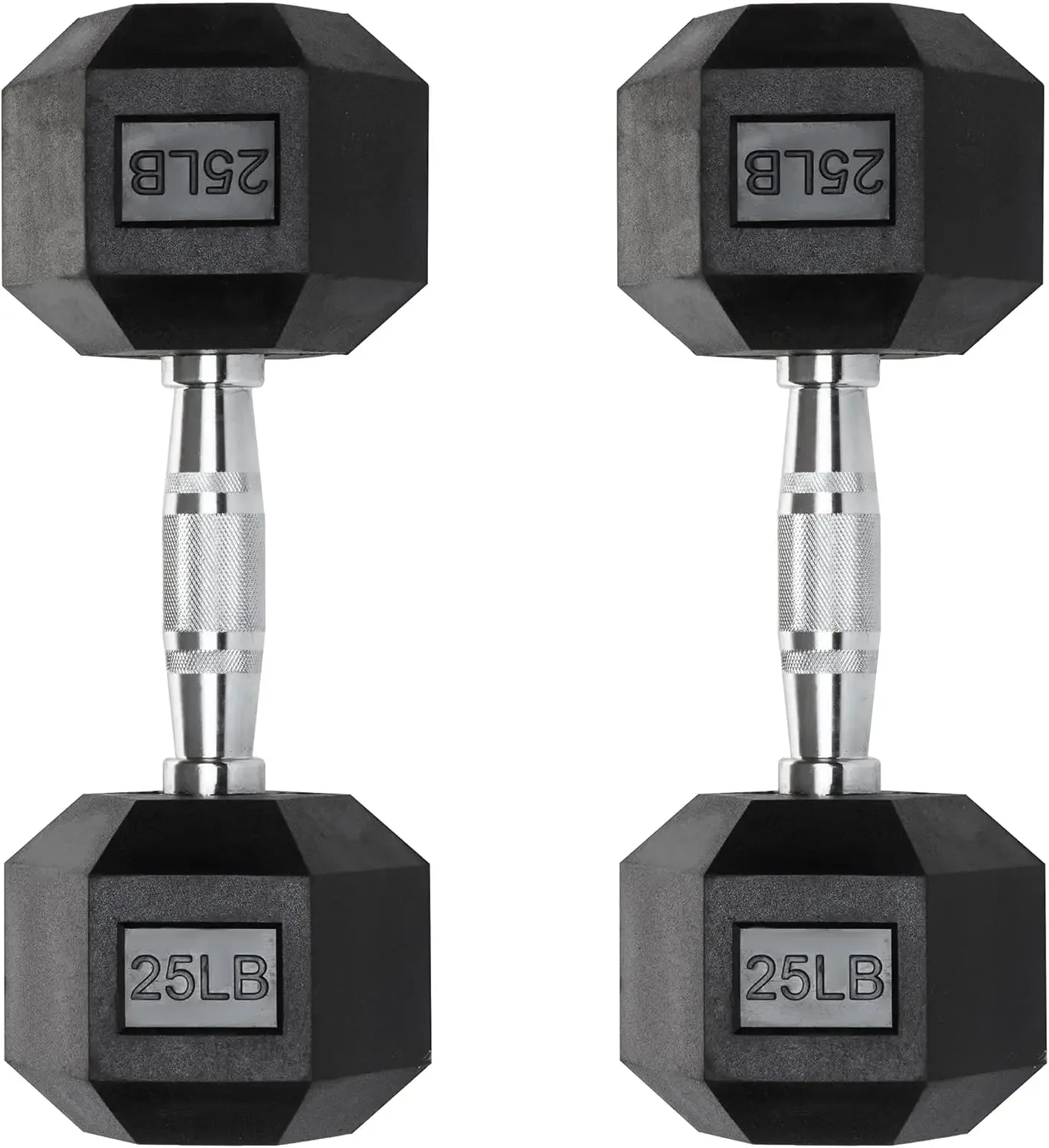 15/20/25Lbs Heavy Duty Hex Dumbbells PVC Coated Weights, Chrome-Plated Knurled Handles, Workout, Exercise, Body Building,Lifting