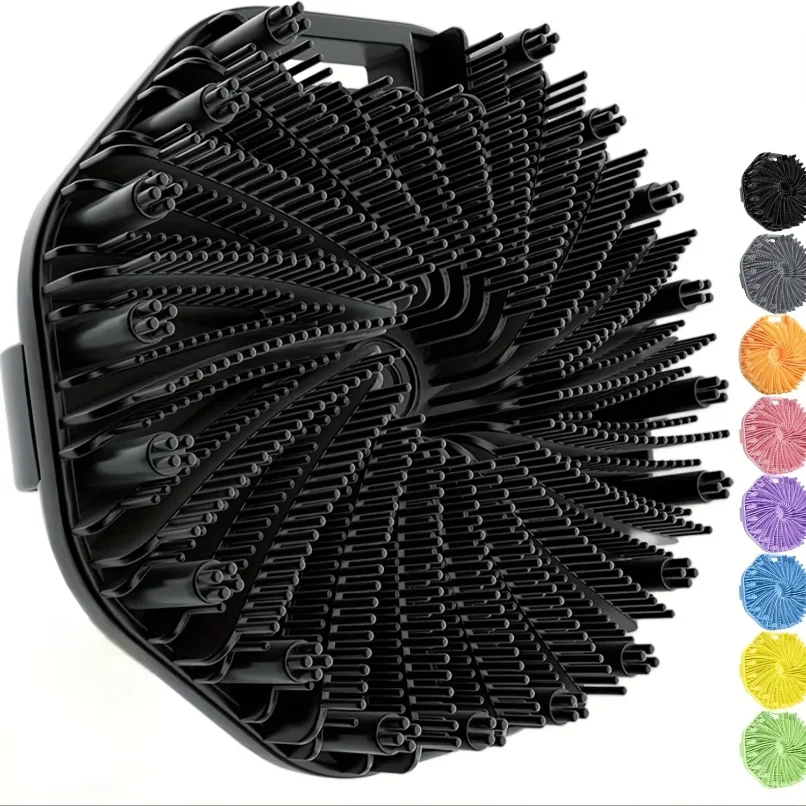 

1pc Soft Silicone Exfoliating Brush Cleanser Manual Body Cleansing Scrubber Shower Gentle Massage Bath Brush Bathroom Accessorie