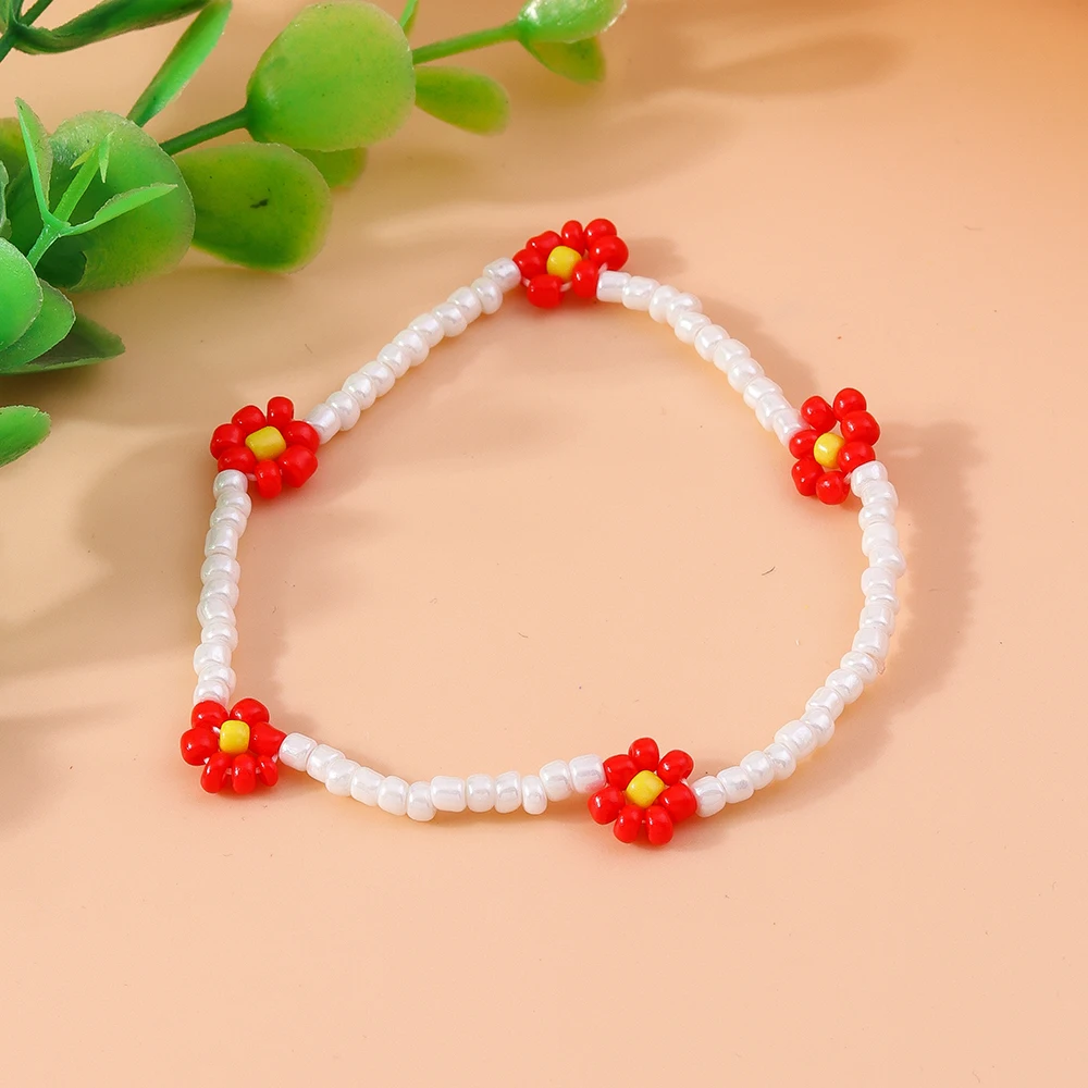 Aihua Handgefertigtes Buntes Perlenblumen-Charm-Armband für Frauen und Kinder, Böhmisches Freundschaftsarmband, Strandparty-Geschenke – Detail 15