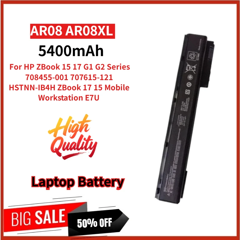 

Высокое качество AR08 AR08XL 14,8 В 5400 мАч Сменный аккумулятор для ноутбука HP ZBook 15 17 G1 G2 ZBook 17 15 Series Совершенно новый