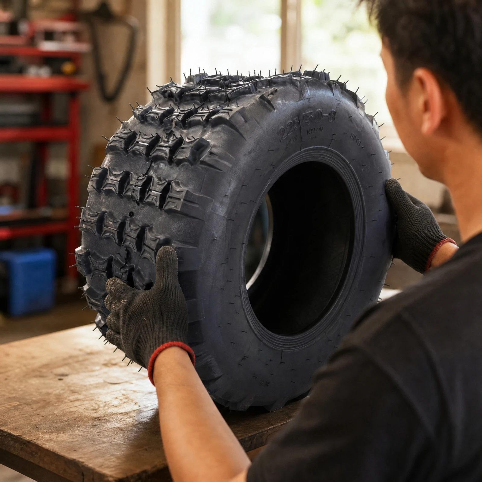 18X9.50-8 Tubeless off-Road Tire Grippy 18X9.50-8 All-Terrain ATV Tire Tires Wear Resistant Directional Grip