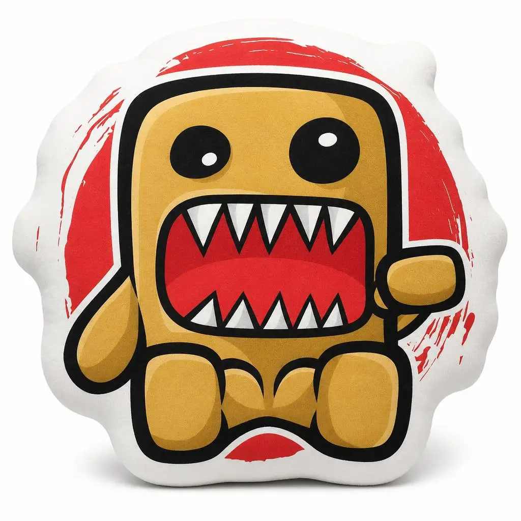 Domo Kun Iconic Japanese Mascot And Retro   Plush Pillow Cushion Irregular Stuffed Throw Pillow Home Decor Gift Sofa Bed Home