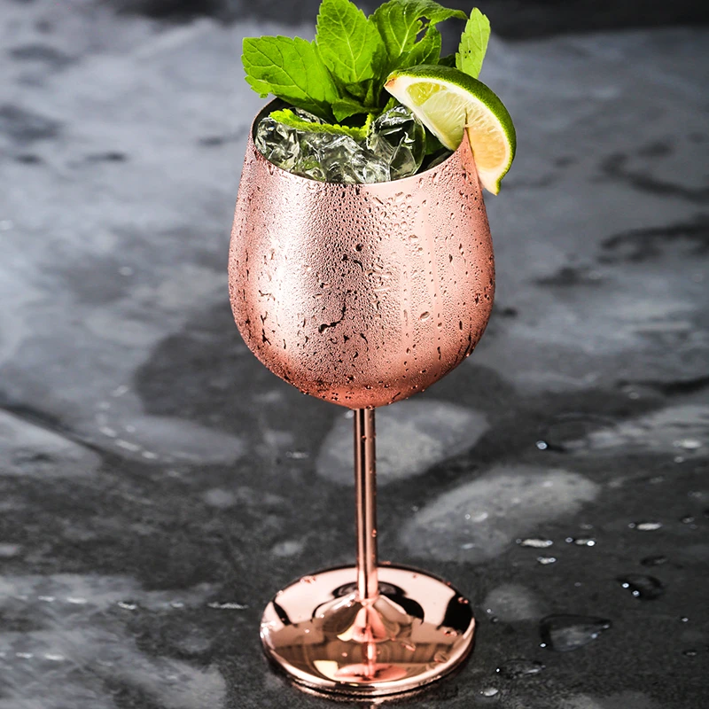 Wine Glasses Stainless Steel 18/8 Metal Wineglass Bar Wine Glass Champagne Cocktail Drinking Cup Charms Party Supplies