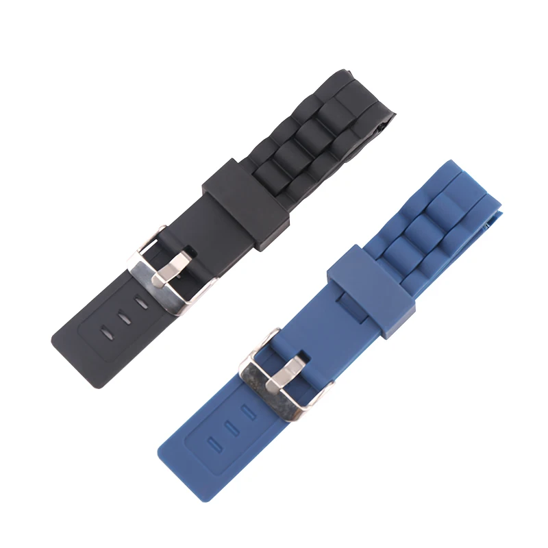 

Watch accessories Silicone rubber watch strap pin buckle 20 22mm sports waterproof for men and women wristband and bracelet