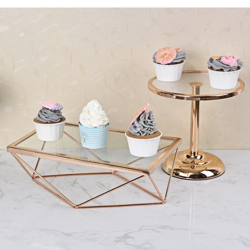 European style cake stand  trays decorative metal tray dessert display home decoration small